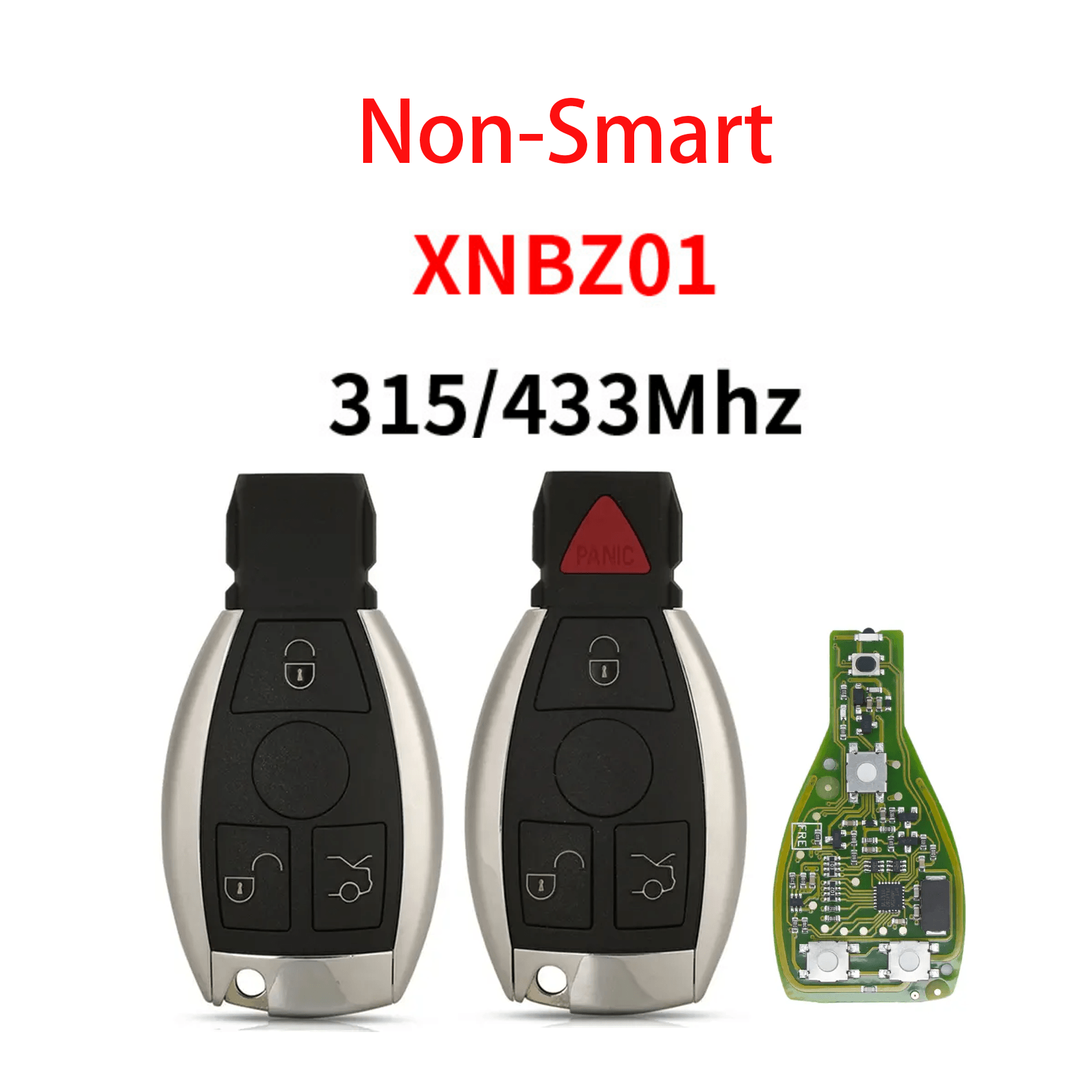 3/4 Buttons VVDI Semi-Smart Remote Car Key Fob XNBZ01 Optional 315MHz 433MHz For Mercedes-Benz