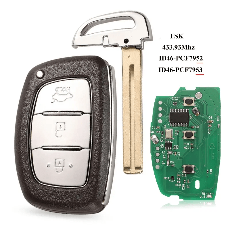 4 Buttons Flip Remote Car Key 433MHz ID46 PCF7952 PCF7953 Chip For Hyundai IX35 Verna