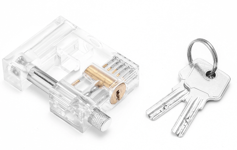 Transparent training lock padlock