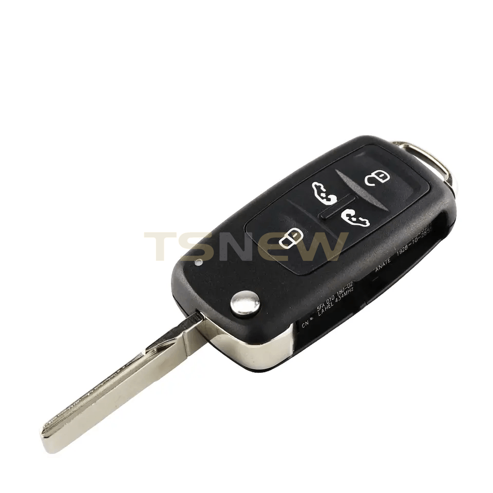 4 Buttons Flip Remote Key Replacement Shell For VW Touareg Car Key Fob Housing