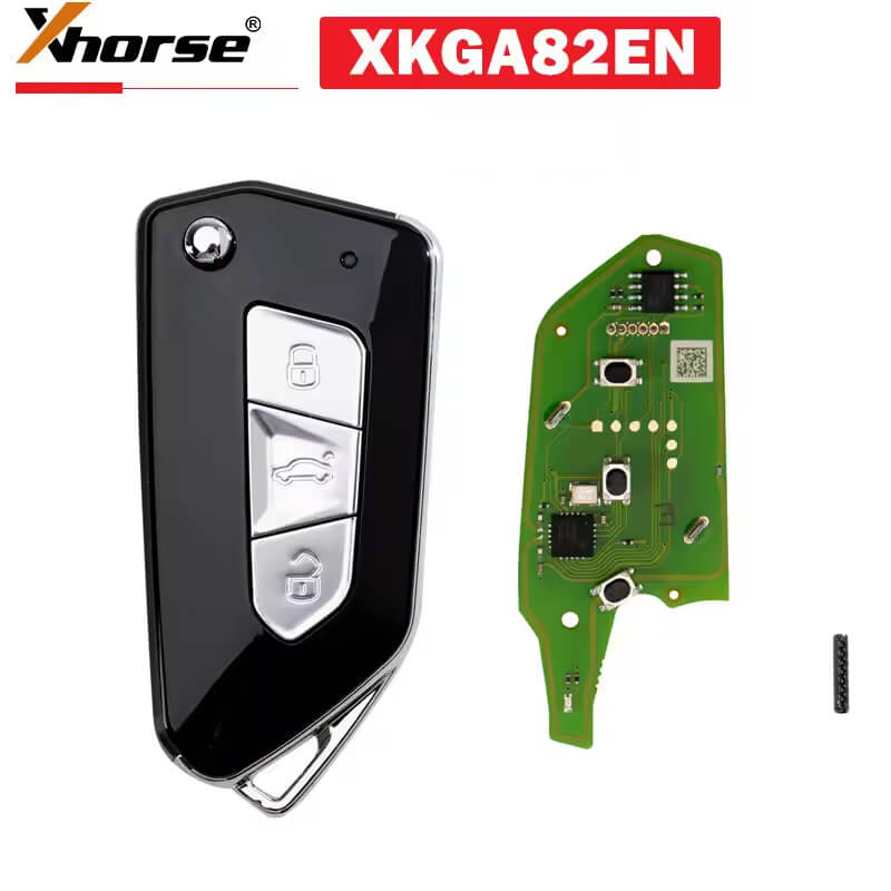 Xhorse XKGA82EN Electroplated Matte GA08 Style 3 Buttons Wire Remote Key