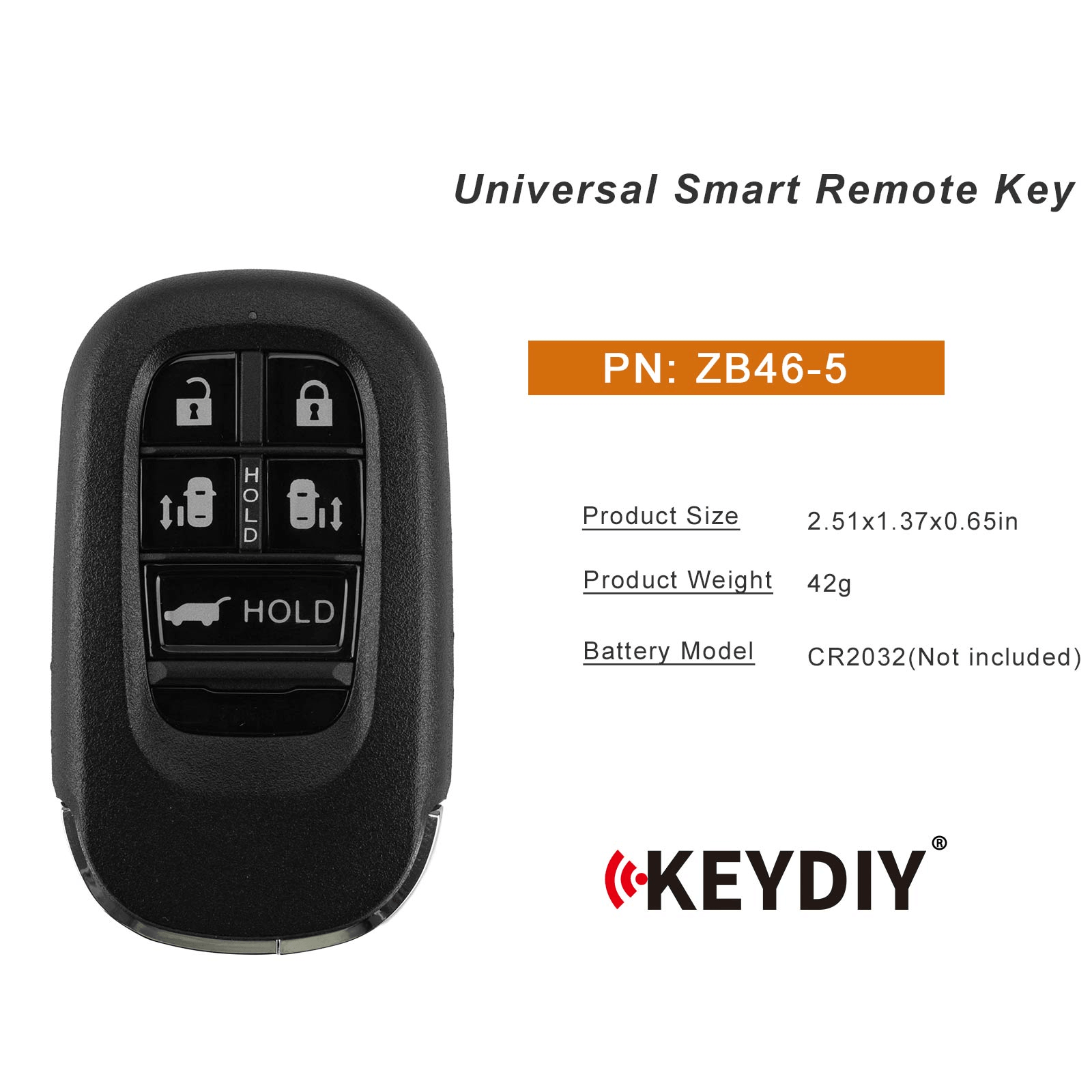 KEYDIY KD ZB46-5 Smart Remote Key 5 Buttons