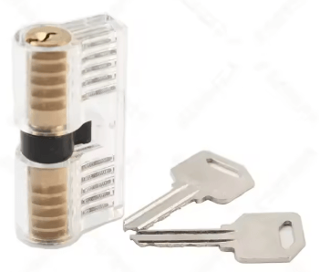 Transparent practice lock