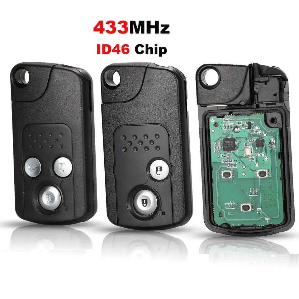 2/3 Button Smart Remote Key ID46 Chip 433MHz For Honda CRV Accord Civic