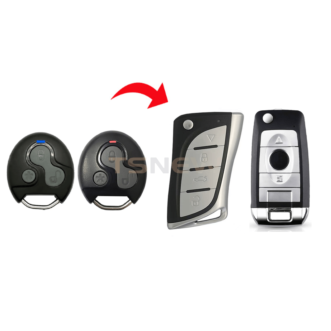 Modified Anti-theft Remote For Brazil Olympus New & Old Program Blue Red Light