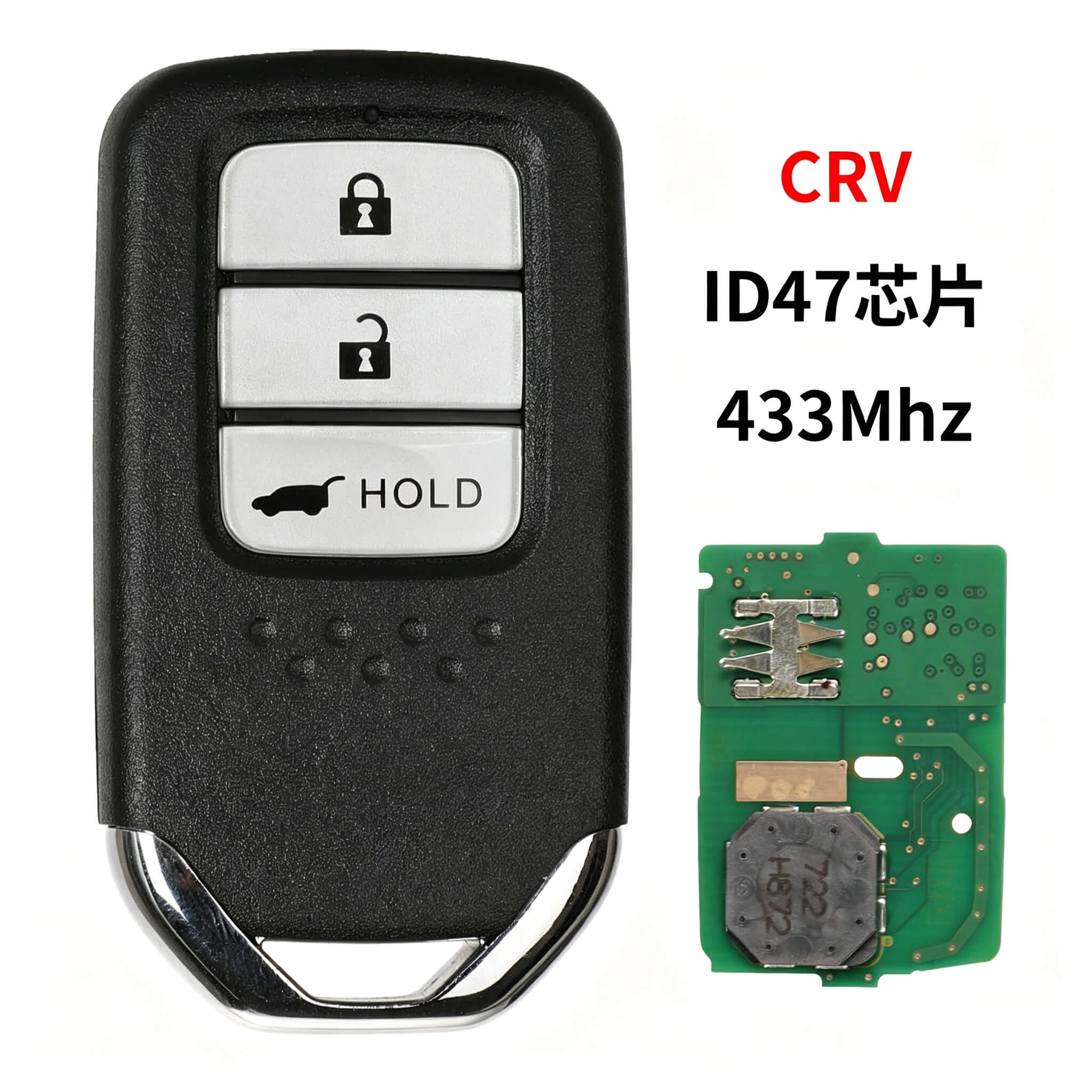 3 Button Remote Key 434MHz ID47 Chip KR5V2X For Overseas Honda CRV