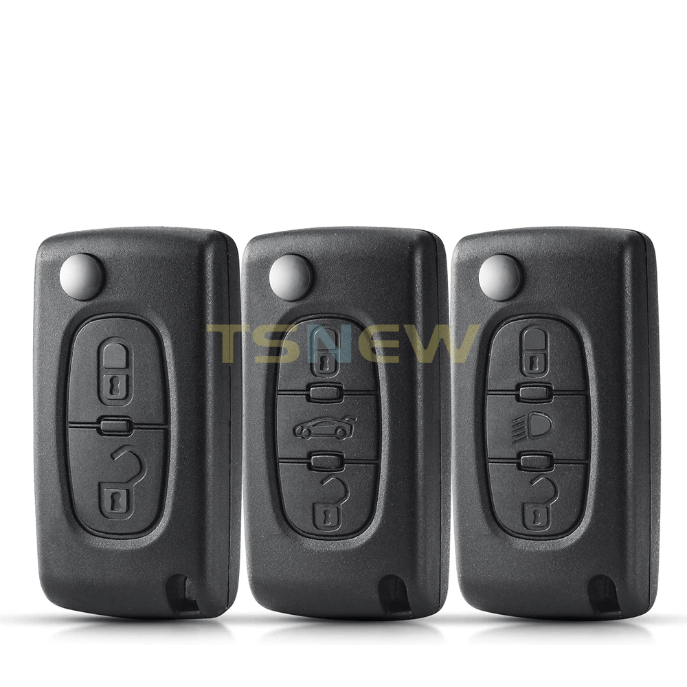 Folding Key Shell For Peugeot 307 308 408 2/3 Buttons Remote Key Case