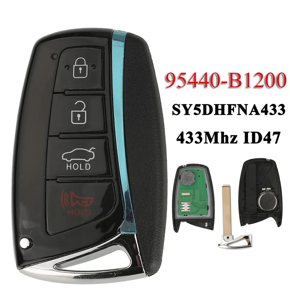 4 Buttons Remote Car Key, 433MHz ID47 Chip, 95440-B1200 For Hyundai Genesis