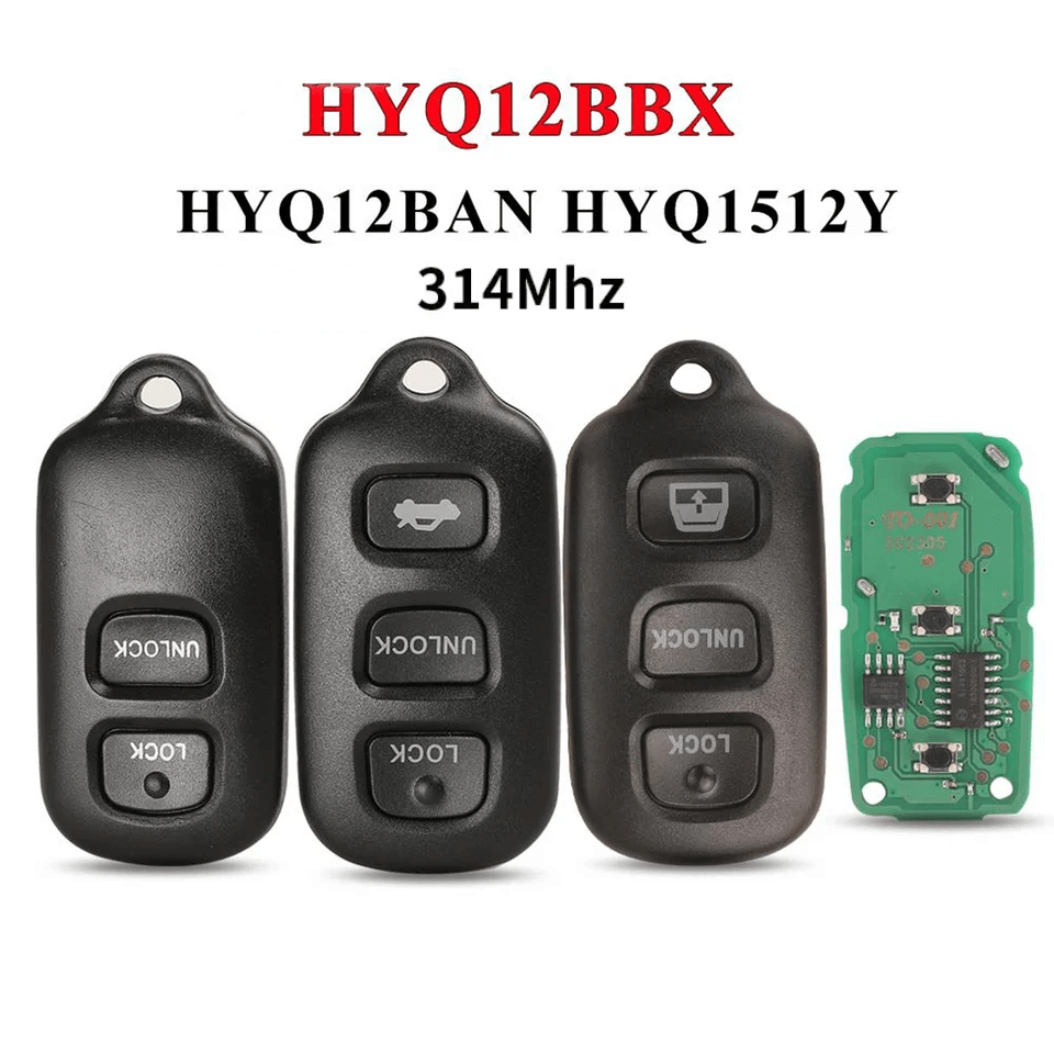 2+1/3+1 Buttons Remote Car Key Fob 314MHz HYQ12BBX HYQ12BAN For Toyota