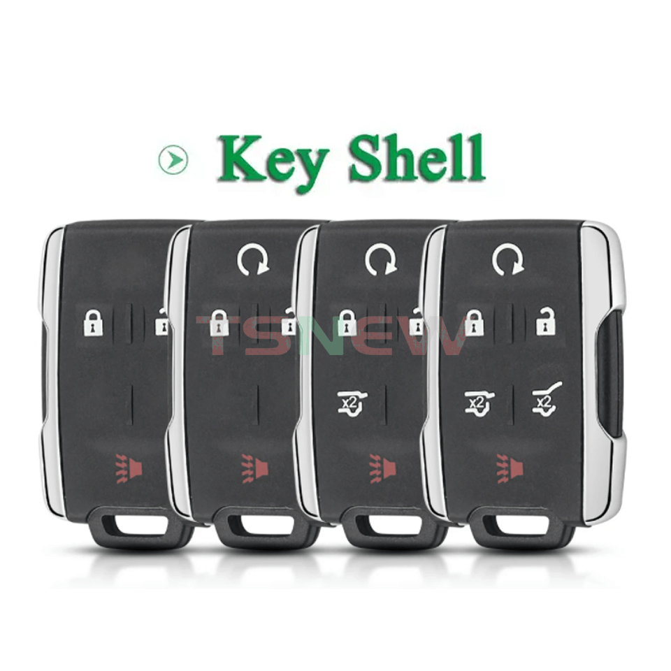Remote Key Replacement Shell With Silver Border Trim For Chevrolet Silverado GMC Sierra Car Key Fob Housing