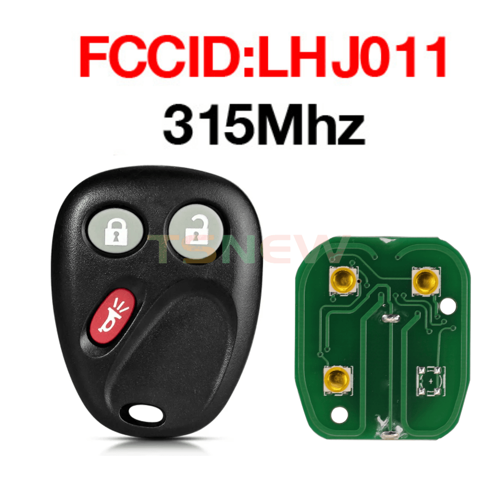 3 Button Remote Car Key 315MHz FCC ID LHJ011 For Chevrolet Cadillac